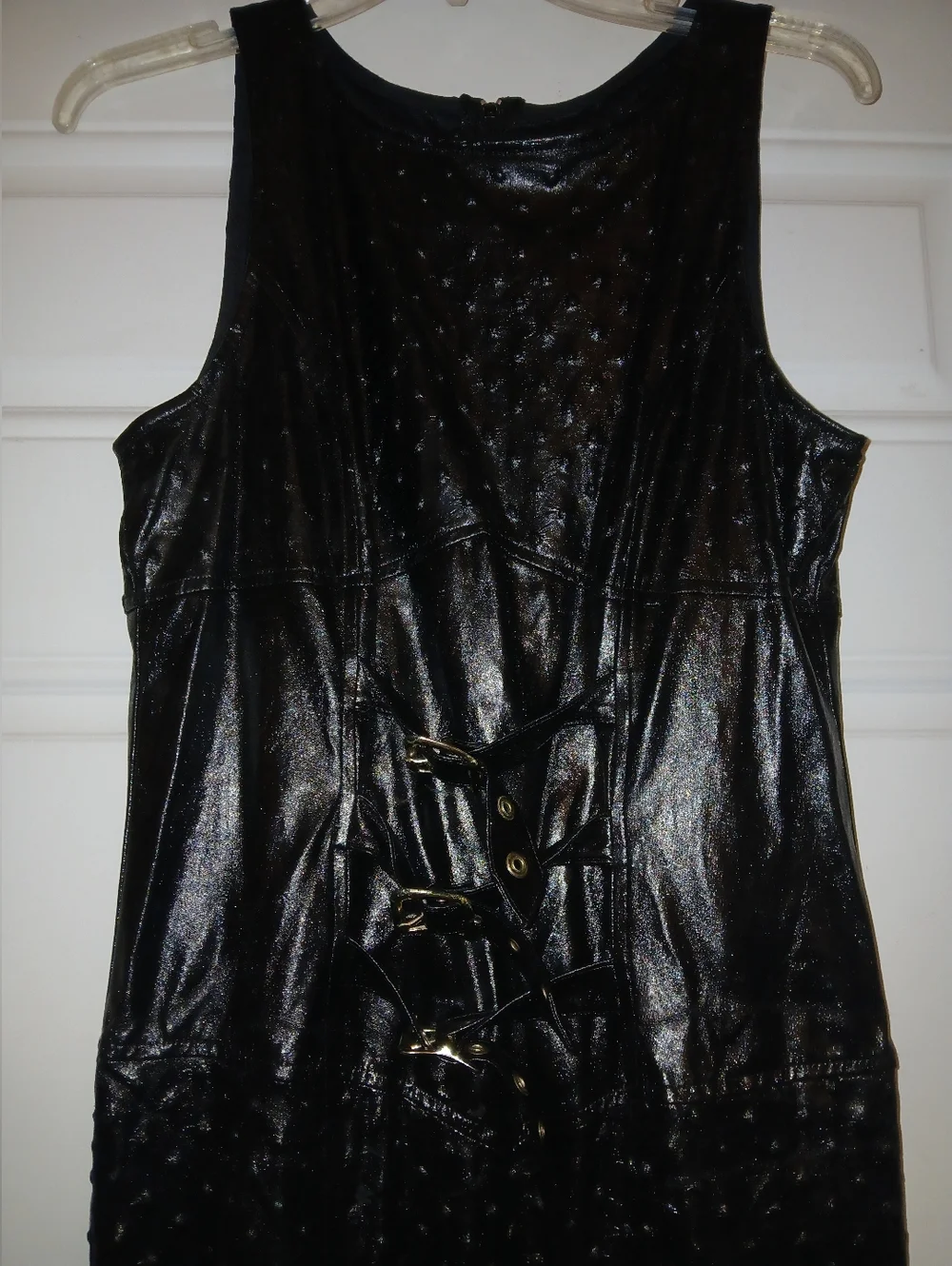 Vintage Lip Service LA Black Gothic  Dress Size Large Y2K - Picture 2 of 5